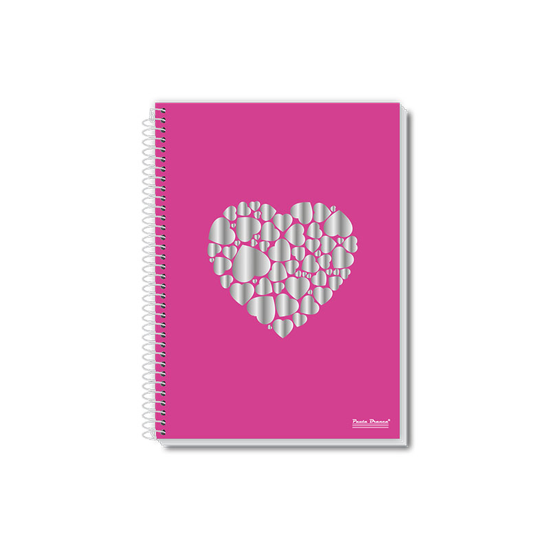 Caderno 1/4 CD 80FLS 10 Cadernos cada dura coleção amo! da pauta branca