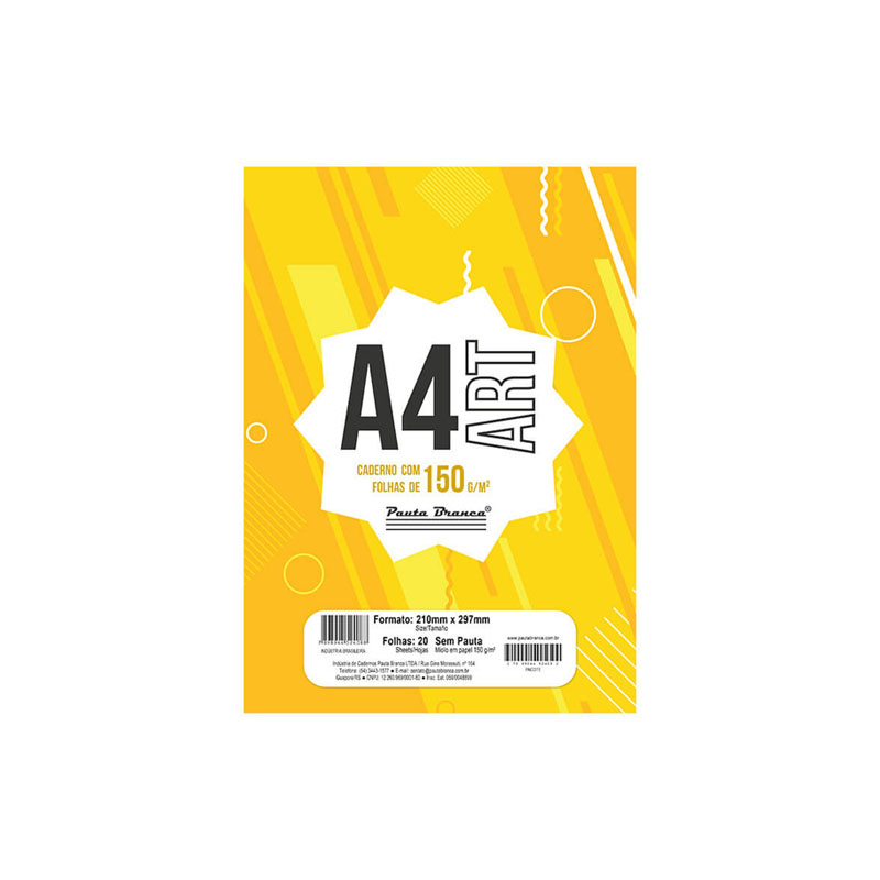 As folhas A3 e A4 ART PB