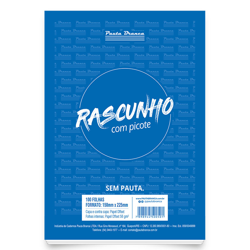 Bloco de Rascunho 4 Blocos de rascunhos sem pauta