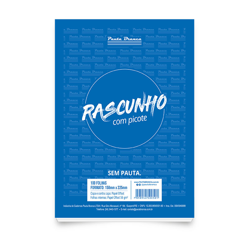Bloco de Rascunho 3 Blocos de rascunhos sem pauta.