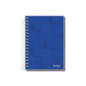 Caderneta 1/8 coleção pauta branca com capa preta e alguns elemenetos 3d