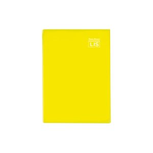 Caderno custurado coleção lis pauta branca, capa minimalista de cor amarelo