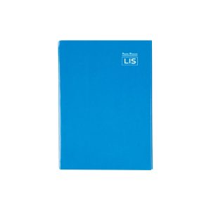 Caderno custurado coleção lis pauta branca, capa minimalista de cor azul