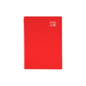 Caderno Costurado Lis Caderno custurado coleção lis pauta branca, capa minimalista de cor vermelha