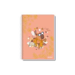 Caderno Universitário Capa Dura, Coleção CapiVera, 1 Matéria, 80 Folhas – Pauta Branca.
