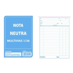 Impressos Blocos e talões Pauta Branca com modelos de pedido, recibo, vale, nota promissória e nota neutra, ideais para controle comercial e organização diária.