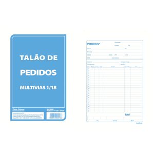 Blocos e talões Pauta Branca com modelos de pedido, recibo, vale, nota promissória e nota neutra, ideais para controle comercial e organização diária.