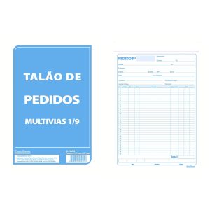 Blocos e talões Pauta Branca com modelos de pedido, recibo, vale, nota promissória e nota neutra, ideais para controle comercial e organização diária.