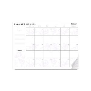 Planner Mensal Pauta Branca