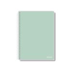 Cadernos Pauta Branca Coleção Office Colors, modelos universitário, 1/4 e 1/8, com opção quadriculada 7x7. Capas minimalistas em cores neutras, ideais para um visual profissional e elegante.
