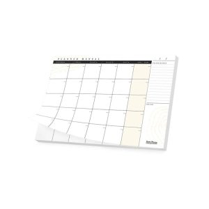 Planner Mensal O Planner de Mesa Pauta Branca é perfeito para quem busca organização prática e visual no dia a dia. No formato A4, ele está disponível em duas versões Semanal e mensal.