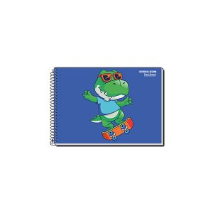 Caderno de desenho coleção Rox com capa dura e 96 folhas.