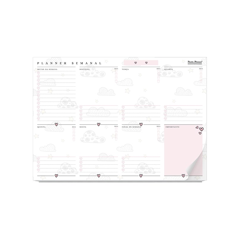 Planner Mensal Pauta Branca