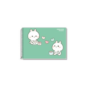 Caderno de desenho coleção UAU com capa dura e 96 folhas.