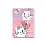 Caderno universitário 1 matéria coleção Uau – capa elegante com design clean e sofisticado, 96 folhas, pauta branca.