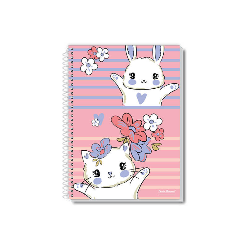 Caderno universitário 1 matéria coleção Uau – capa elegante com design clean e sofisticado, 96 folhas, pauta branca.