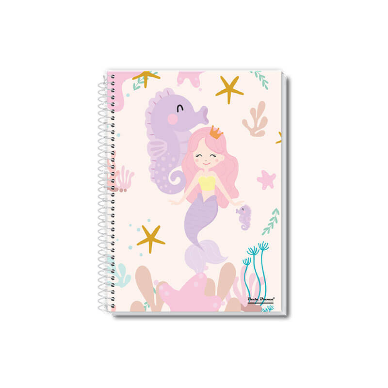Caderno universitário 1 matéria coleção Uau – capa elegante com design clean e sofisticado, 96 folhas, pauta branca.