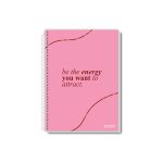 Caderno universitário 1 matéria coleção Uau – capa elegante com design clean e sofisticado, 96 folhas, pauta branca.