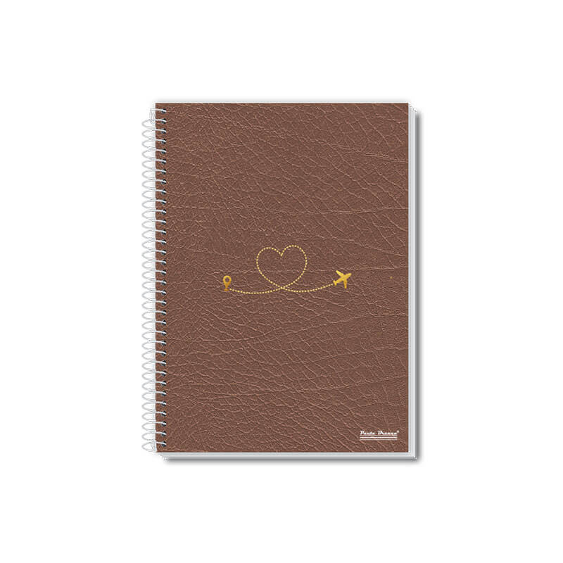Caderno universitário 1 matéria coleção Uau – capa elegante com design clean e sofisticado, 96 folhas, pauta branca.