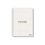 Caderno universitário 1 matéria coleção Uau – capa elegante com design clean e sofisticado, 96 folhas, pauta branca.