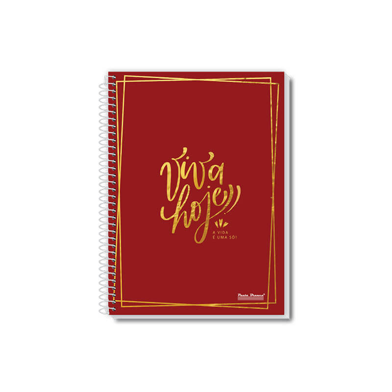 Caderno universitário 1 matéria coleção Uau – capa elegante com design clean e sofisticado, 96 folhas, pauta branca.